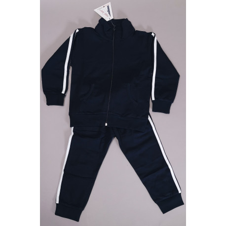 TUTA SCOLASTICA COTONE CON BANDE S-XXL