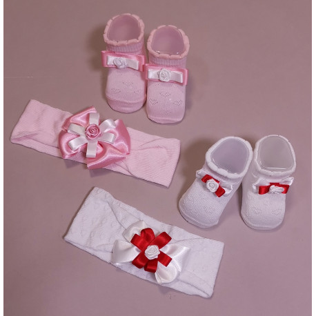 BABBUCCE E FASCIA COTONE