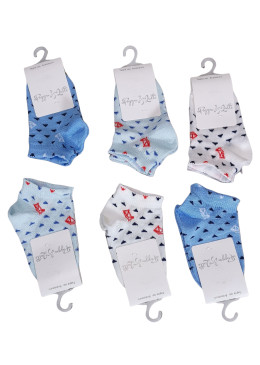 6 CALZINI CORTI IN COTONE