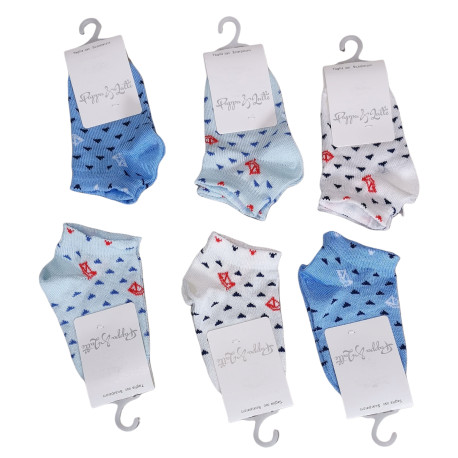 6 CALZINI CORTI IN COTONE