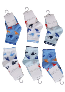 6 CALZINI CORTI IN COTONE