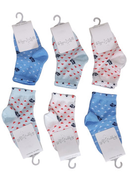 6 CALZINI CORTI IN COTONE