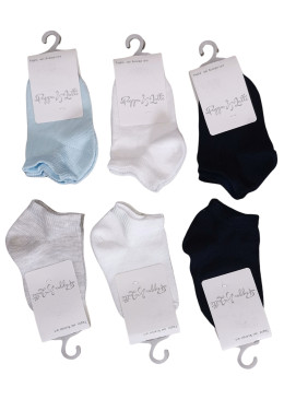 6 CALZINI CORTI IN COTONE