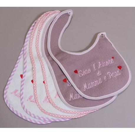 6 BAVETTE IN JAQUARD CON CLIPS