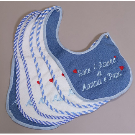 6 BAVETTE IN JAQUARD CON CLIPS