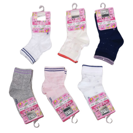 6 CALZINI CORTI IN COTONE