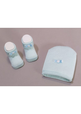 SCARPINA E BERRETTO IN COTONE