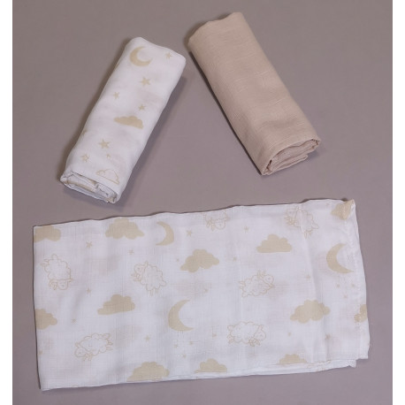 SET 3 TELI MUSLIN
