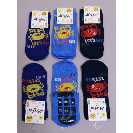 6PZ CALZA ANTISCIVOLO COTONE