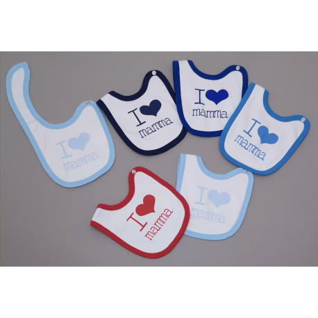 BAVETTE COTONE PC. 6 C/CLIPS