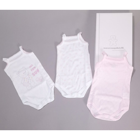 BODY SPALLA STRETTA COTONE 3PZ