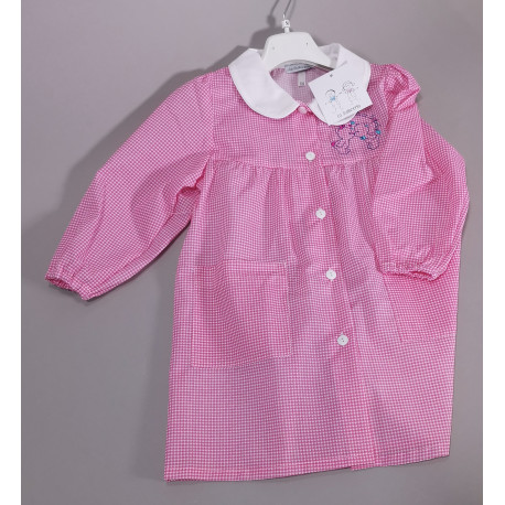 GREMBIULE ASILO Q.ROSA COLLO LISCIO F.