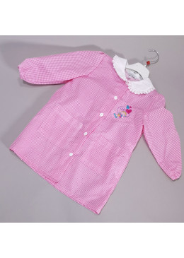 GREMBIULE ASILO Q.ROSA COLLO MERLETTO F.