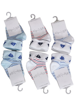 6 CALZINI CORTI IN COTONE