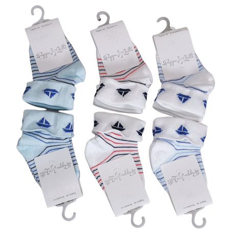 6 CALZINI CORTI IN COTONE
