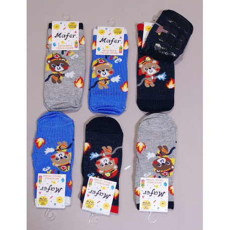 6PZ CALZE ANTISCIVOLO COTONE