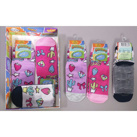 6 CALZINI ANTISCIVOLO IN COTONE