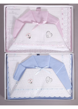 COPPIA LETTINO CON TELA AIDA